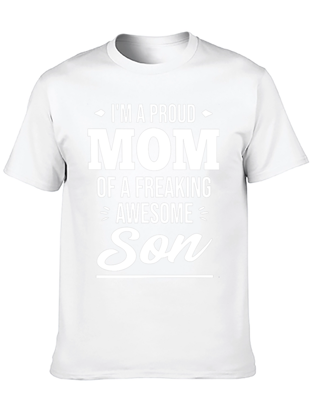 Proud Mom of an Awesome Son Black Graphic T-Shirt