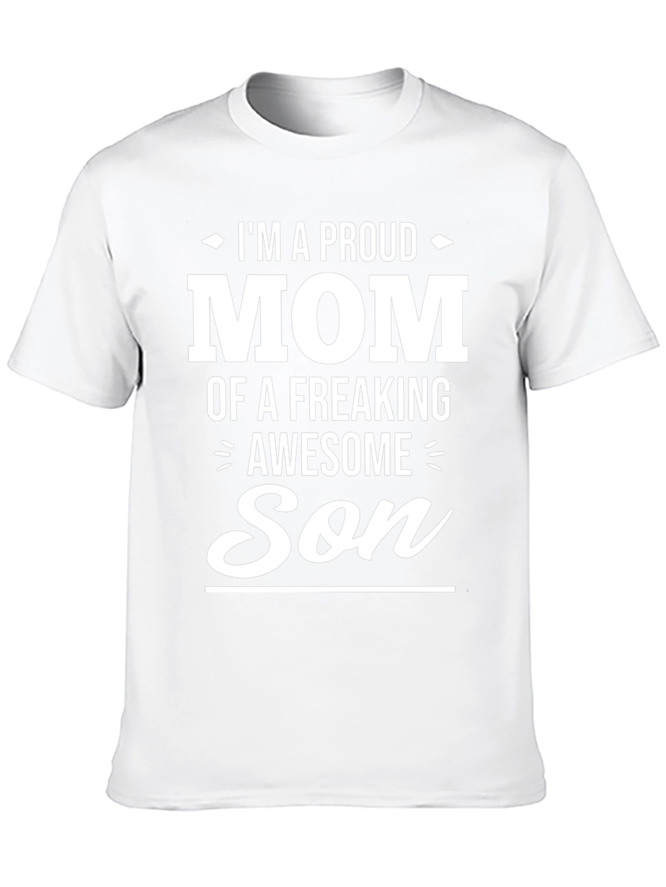Proud Mom of an Awesome Son Black Graphic T-Shirt