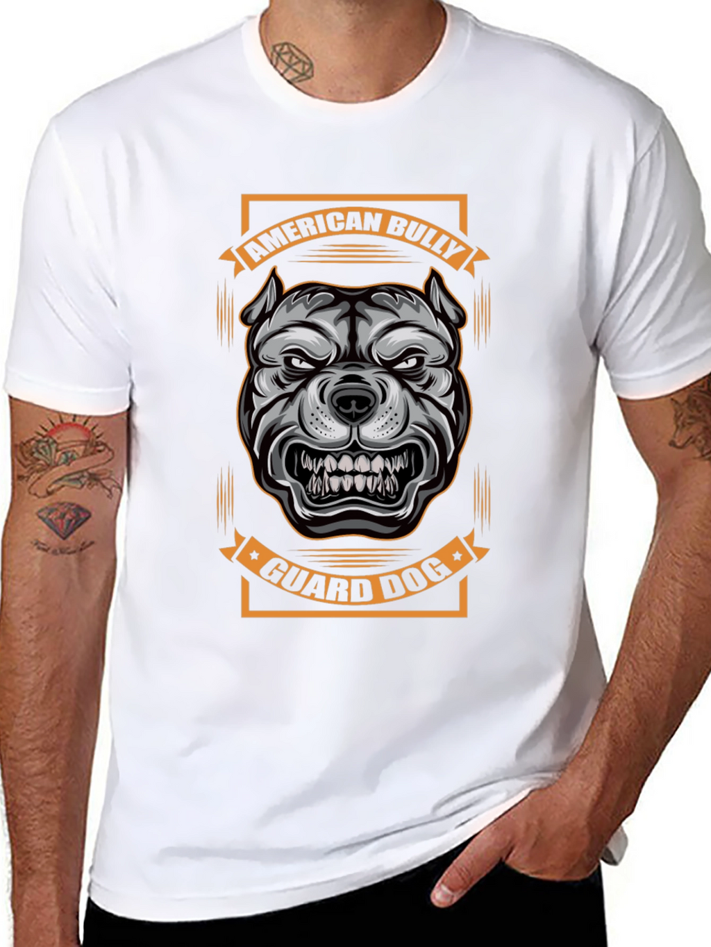 American Bully Guard Dog Graphic Tee - Black