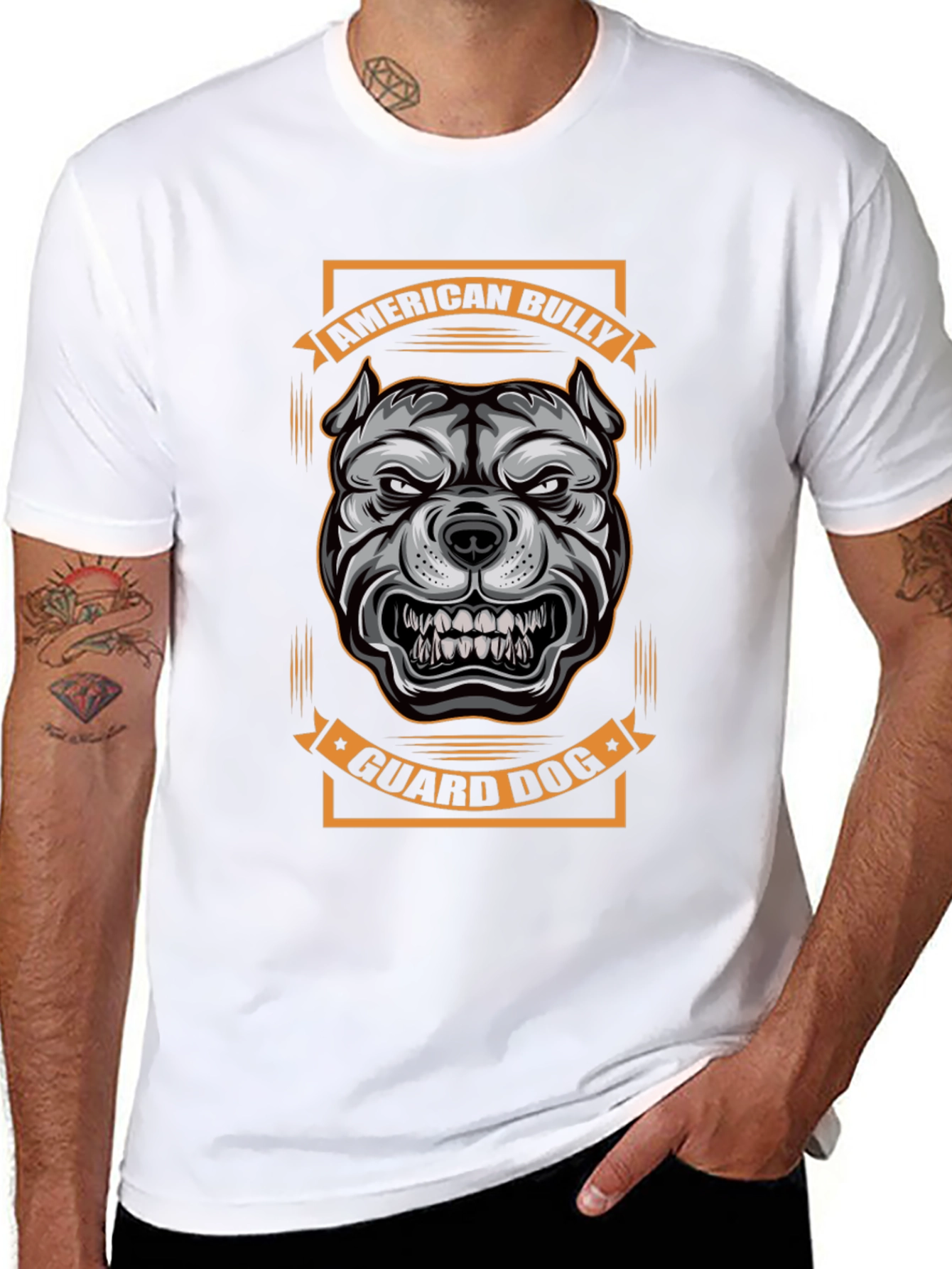 American Bully Guard Dog Graphic Tee - Black