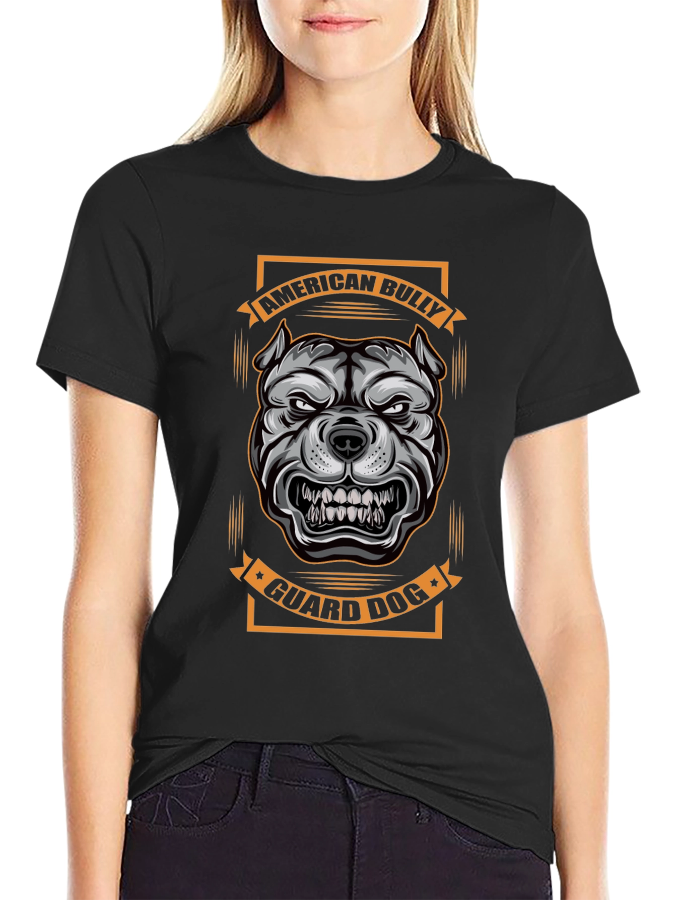 American Bully Guard Dog Graphic Tee - Black