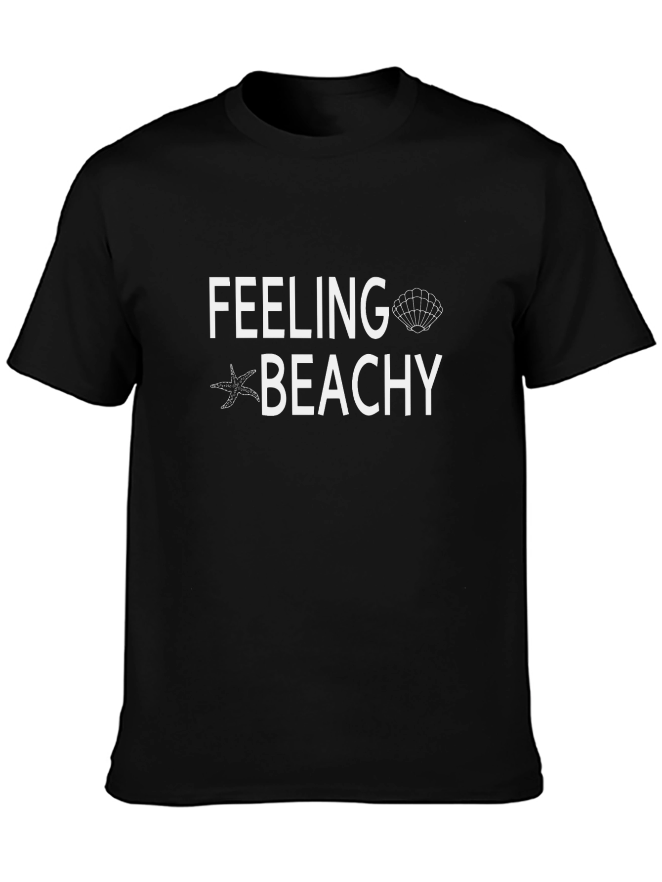Feeling Beachy Black Graphic Tee - Summer Vibes