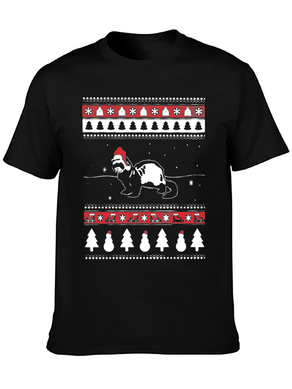 Festive Ferret Christmas T-Shirt