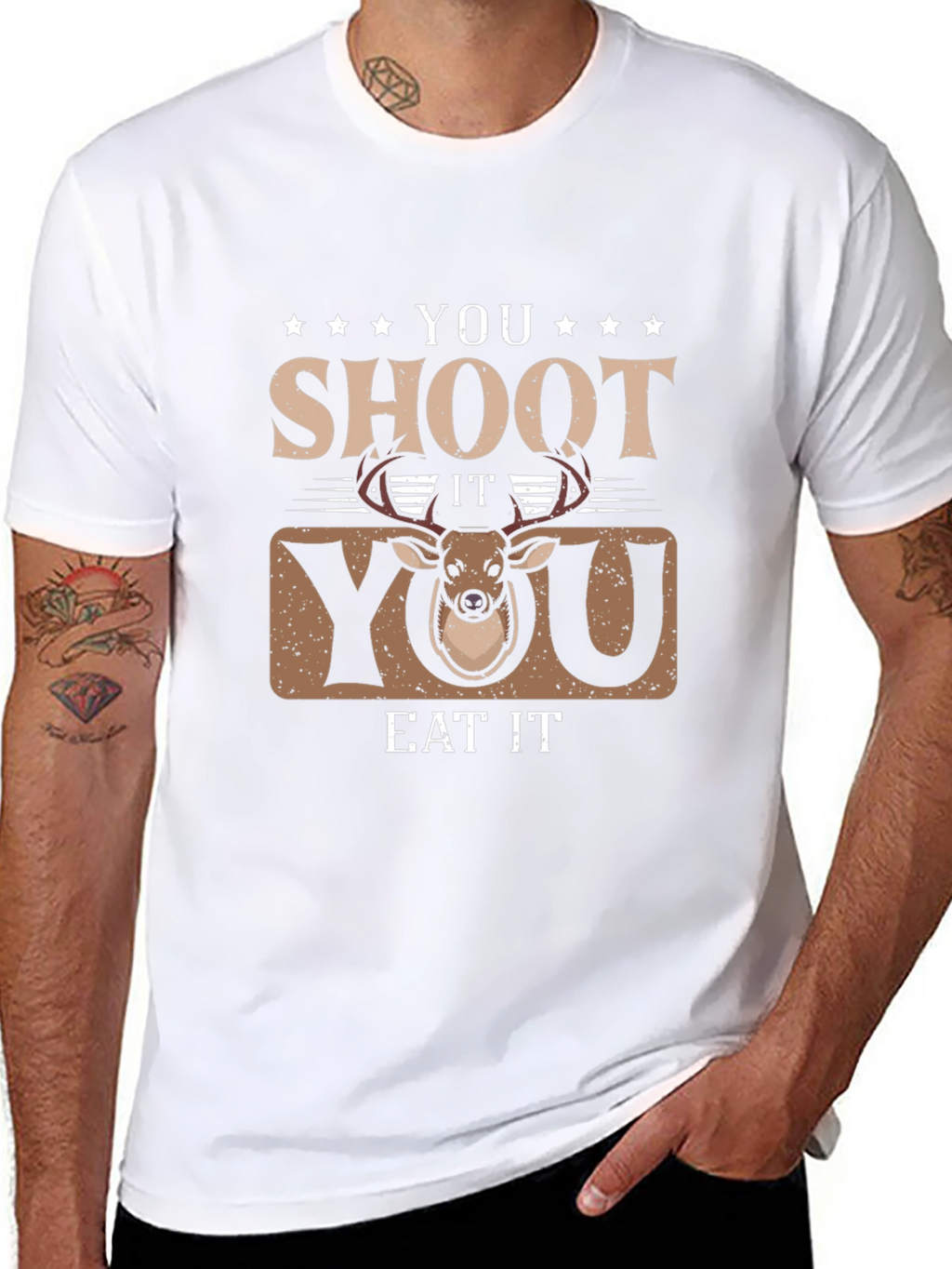 You Shoot It You Eat It Deer Hunting T-Shirt