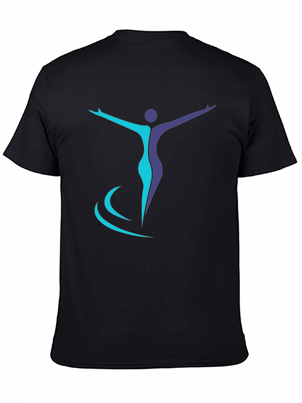Artistic Figure Graphic Black T-Shirt