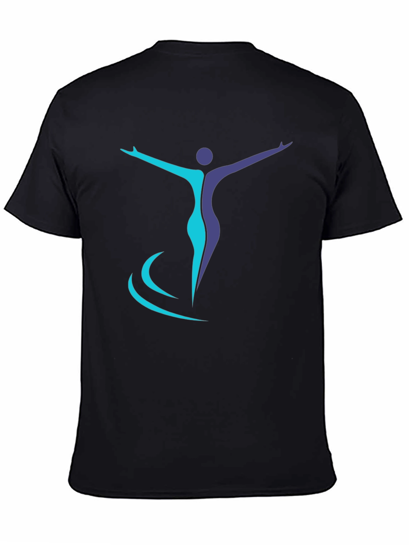 Artistic Figure Graphic Black T-Shirt