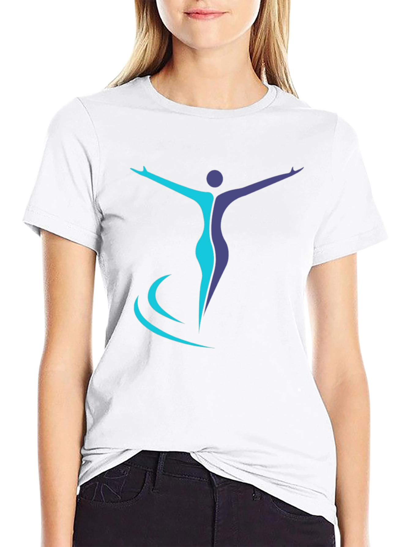 Artistic Figure Graphic Black T-Shirt