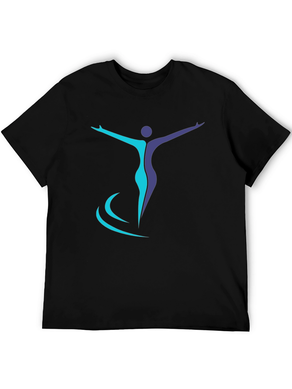 Artistic Figure Graphic Black T-Shirt