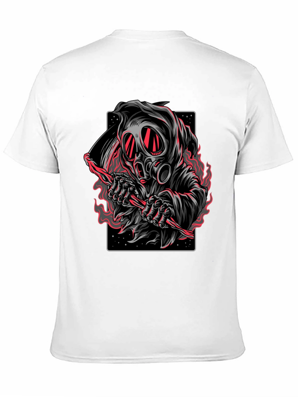 Grim Reaper Gas Mask Graphic T-Shirt