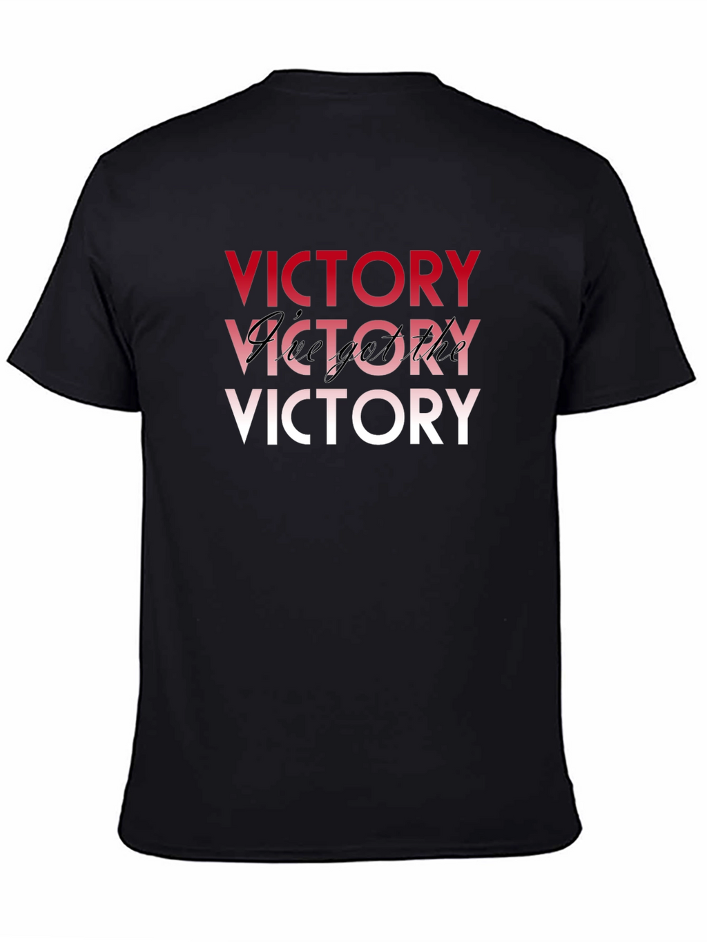 Victory Graphic Print Black T-Shirt