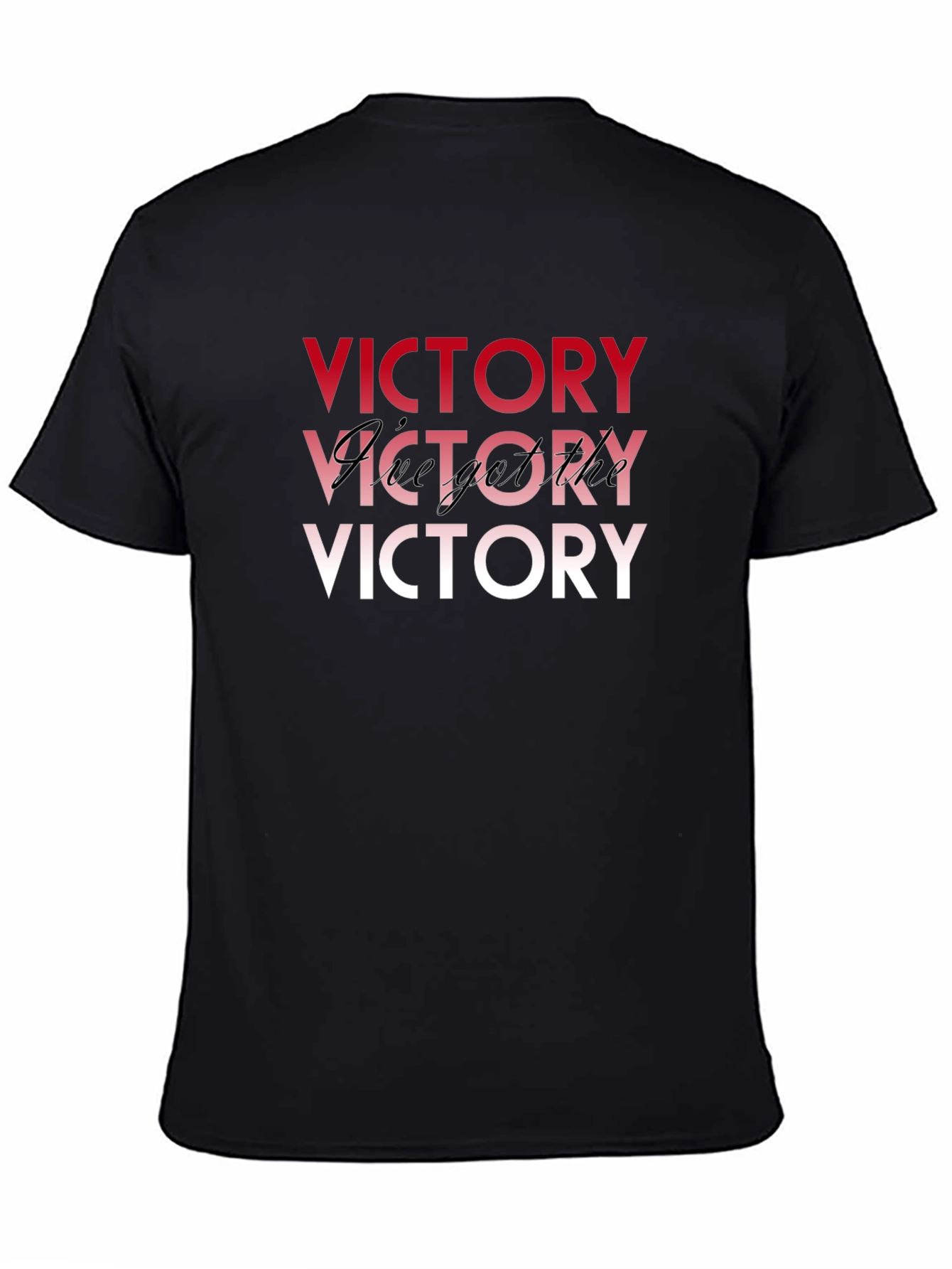 Victory Graphic Print Black T-Shirt