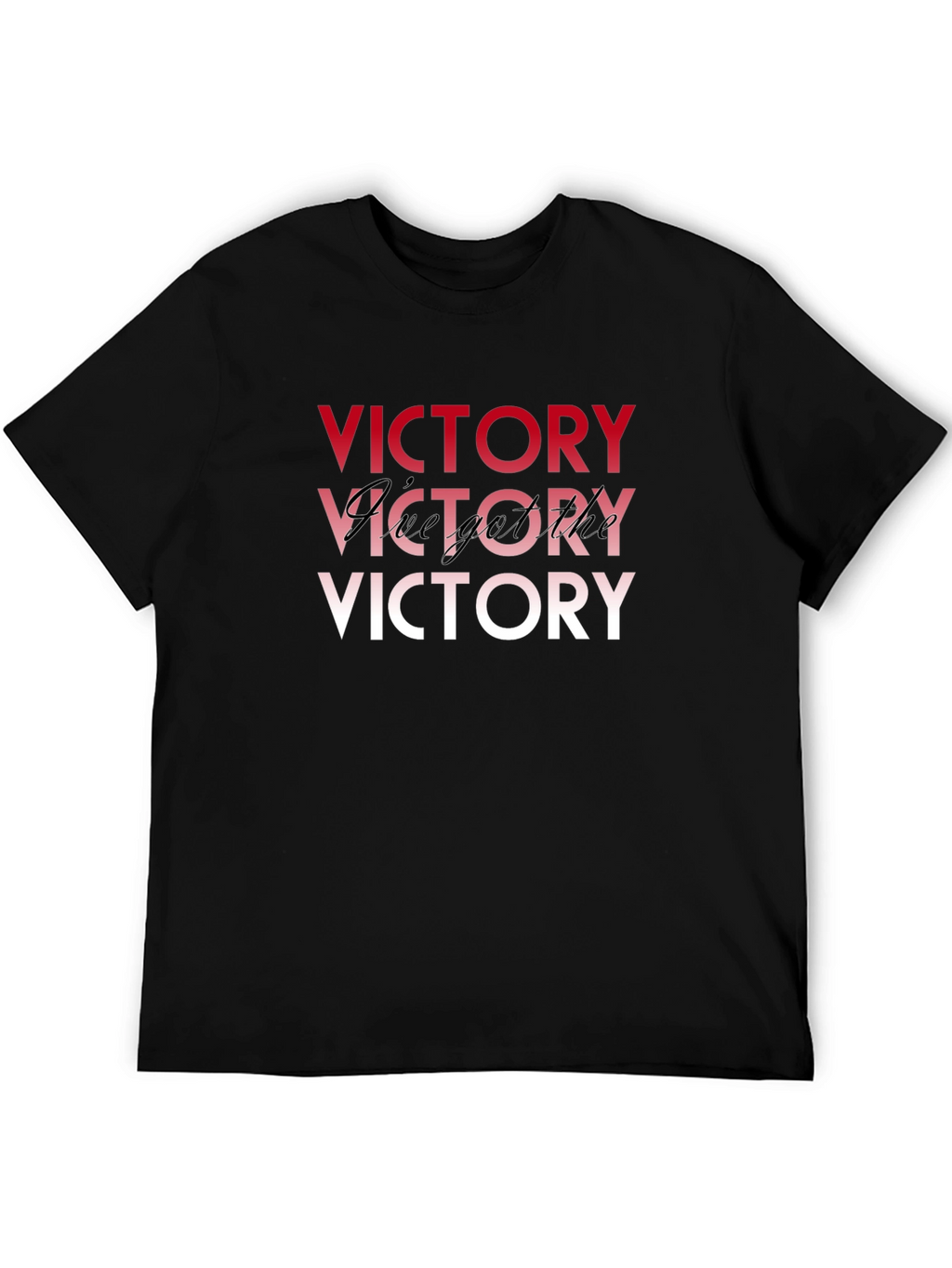 Victory Graphic Print Black T-Shirt