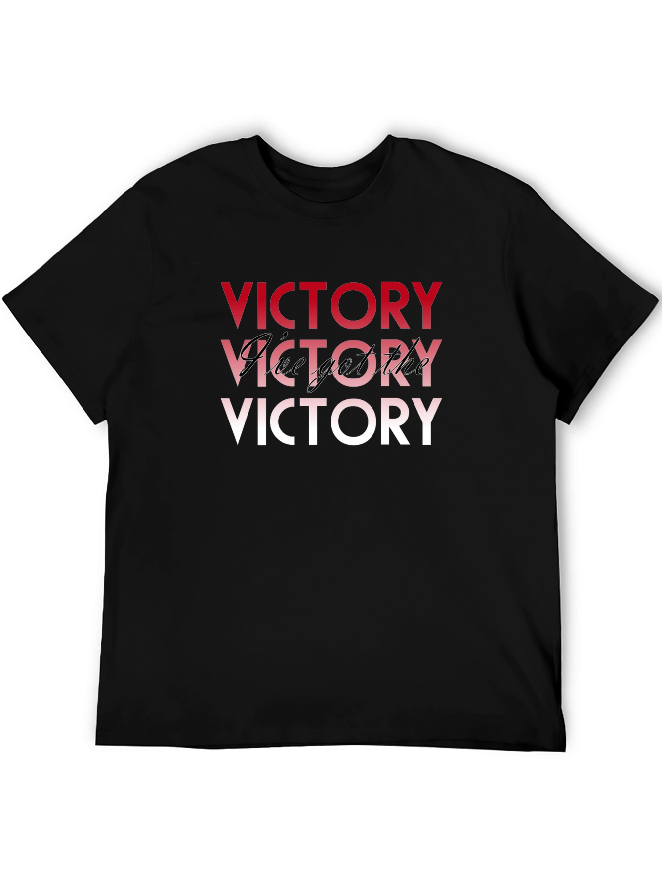 Victory Graphic Print Black T-Shirt
