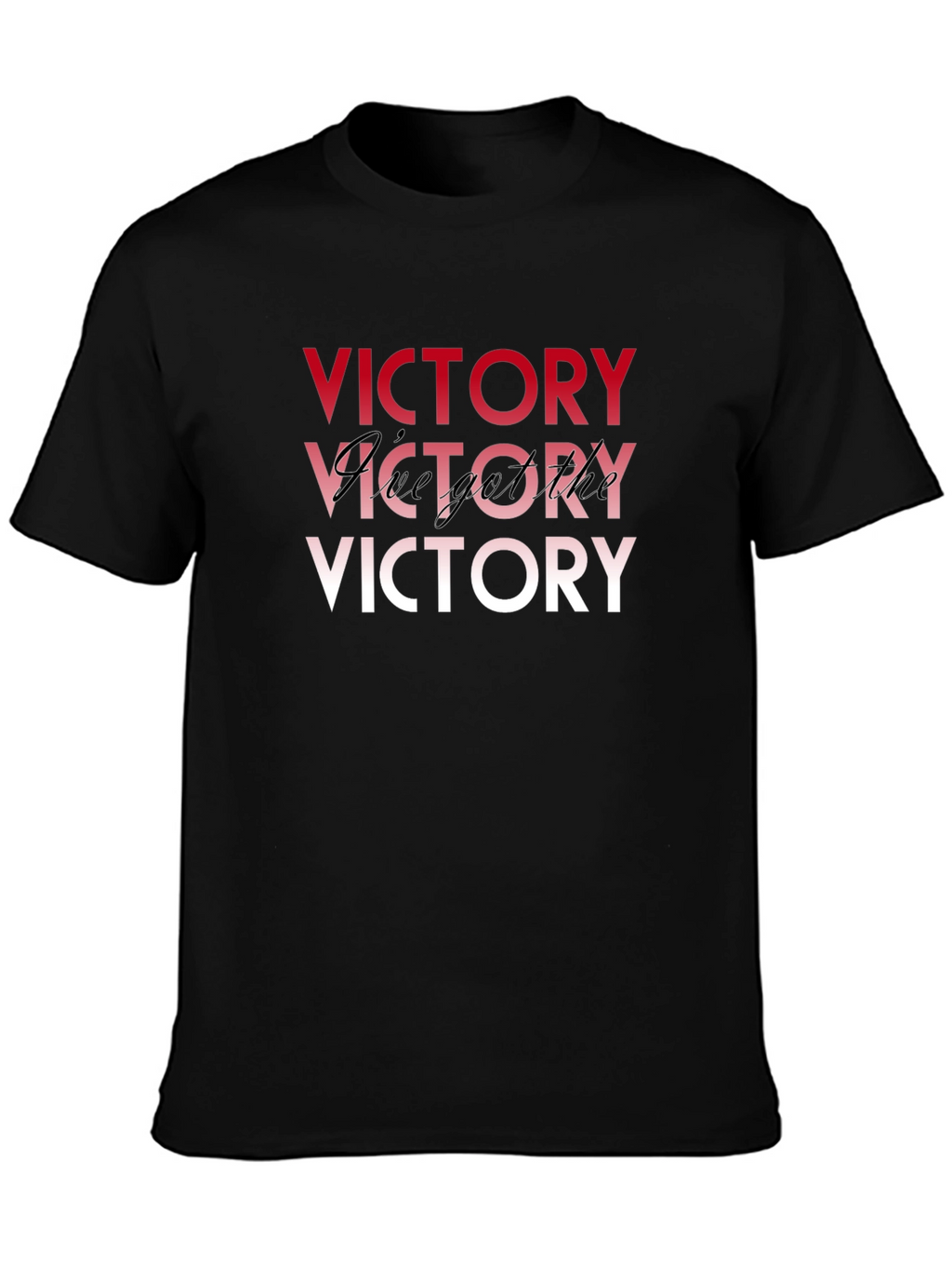 Victory Graphic Print Black T-Shirt