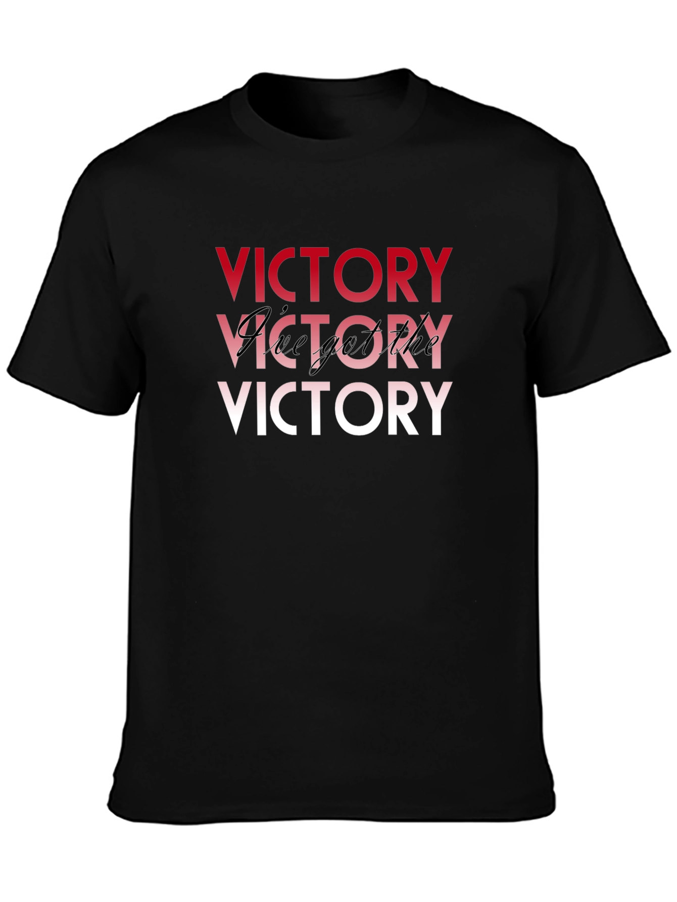 Victory Graphic Print Black T-Shirt