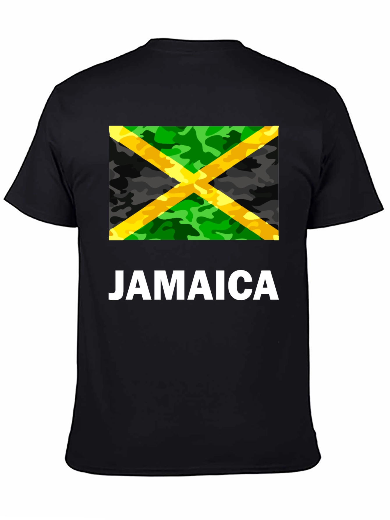 Jamaica Flag Camo Print T-Shirt
