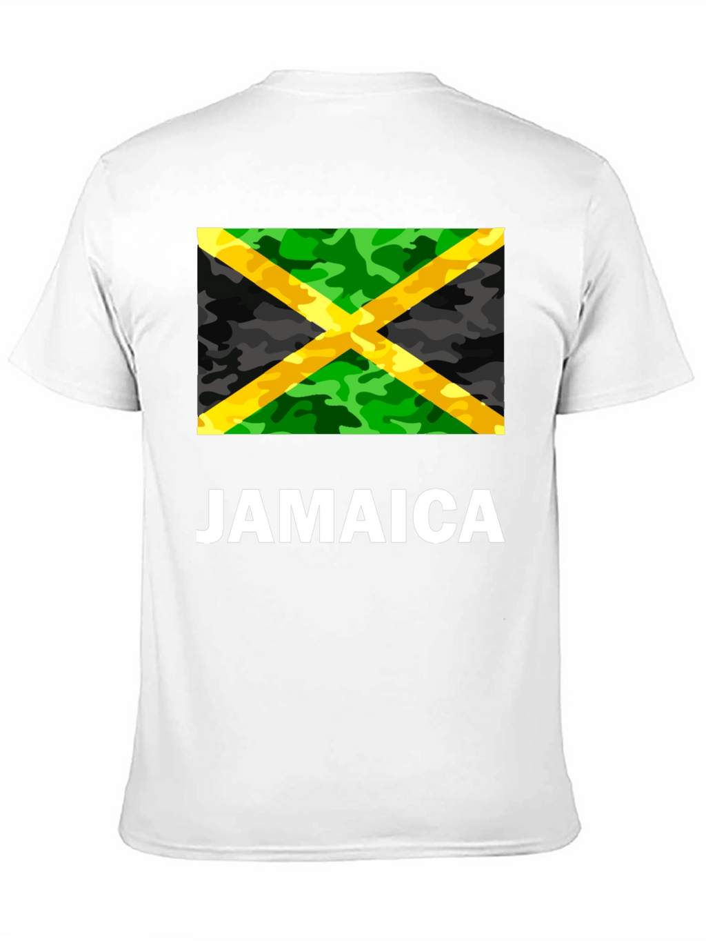 Jamaica Flag Camo Print T-Shirt
