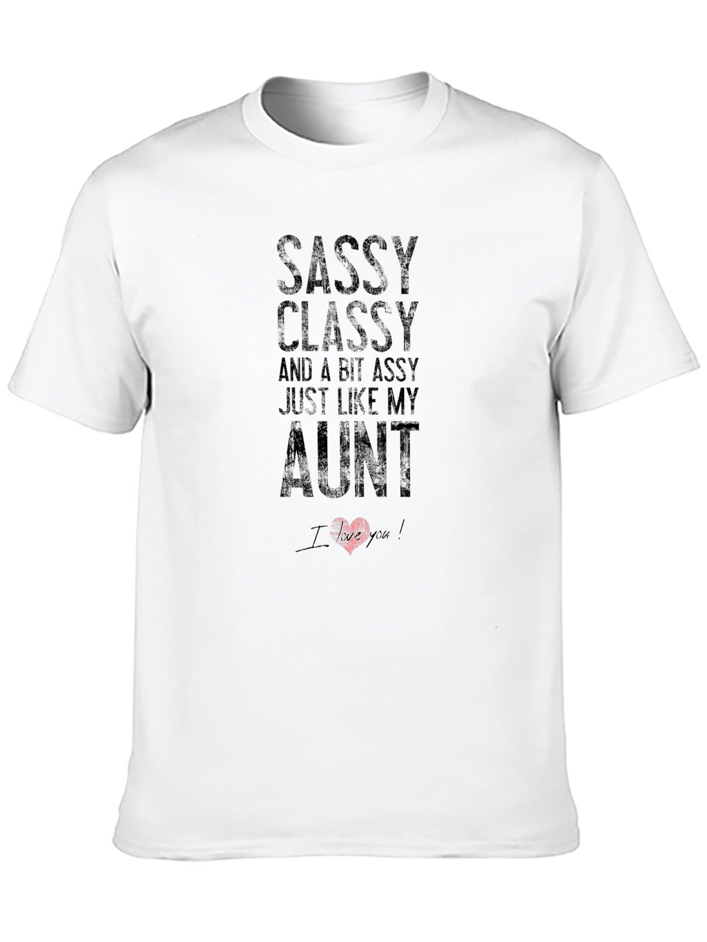 Sassy Classy Aunt Graphic Tee - Black