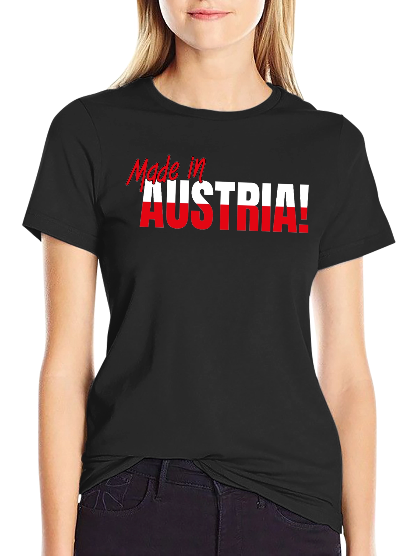 Made in Austria T-Shirt Black Cotton