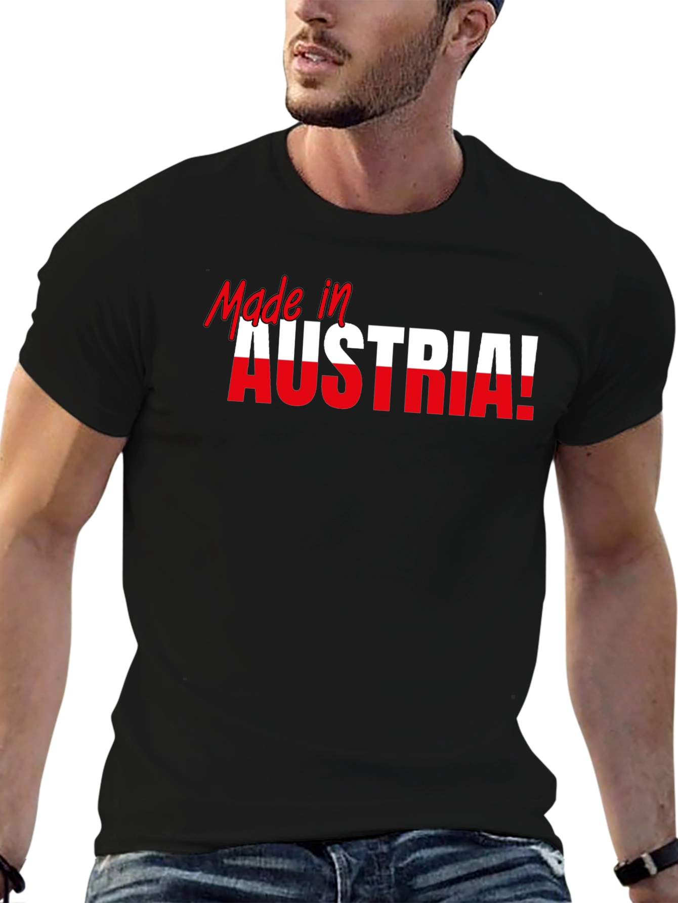 Made in Austria T-Shirt Black Cotton