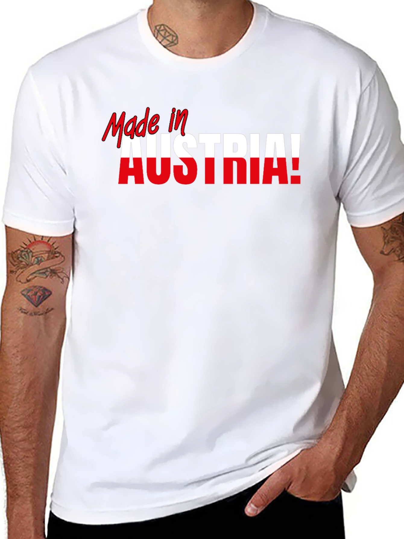 Made in Austria T-Shirt Black Cotton