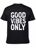 Good Vibes Only Black Graphic T-Shirt