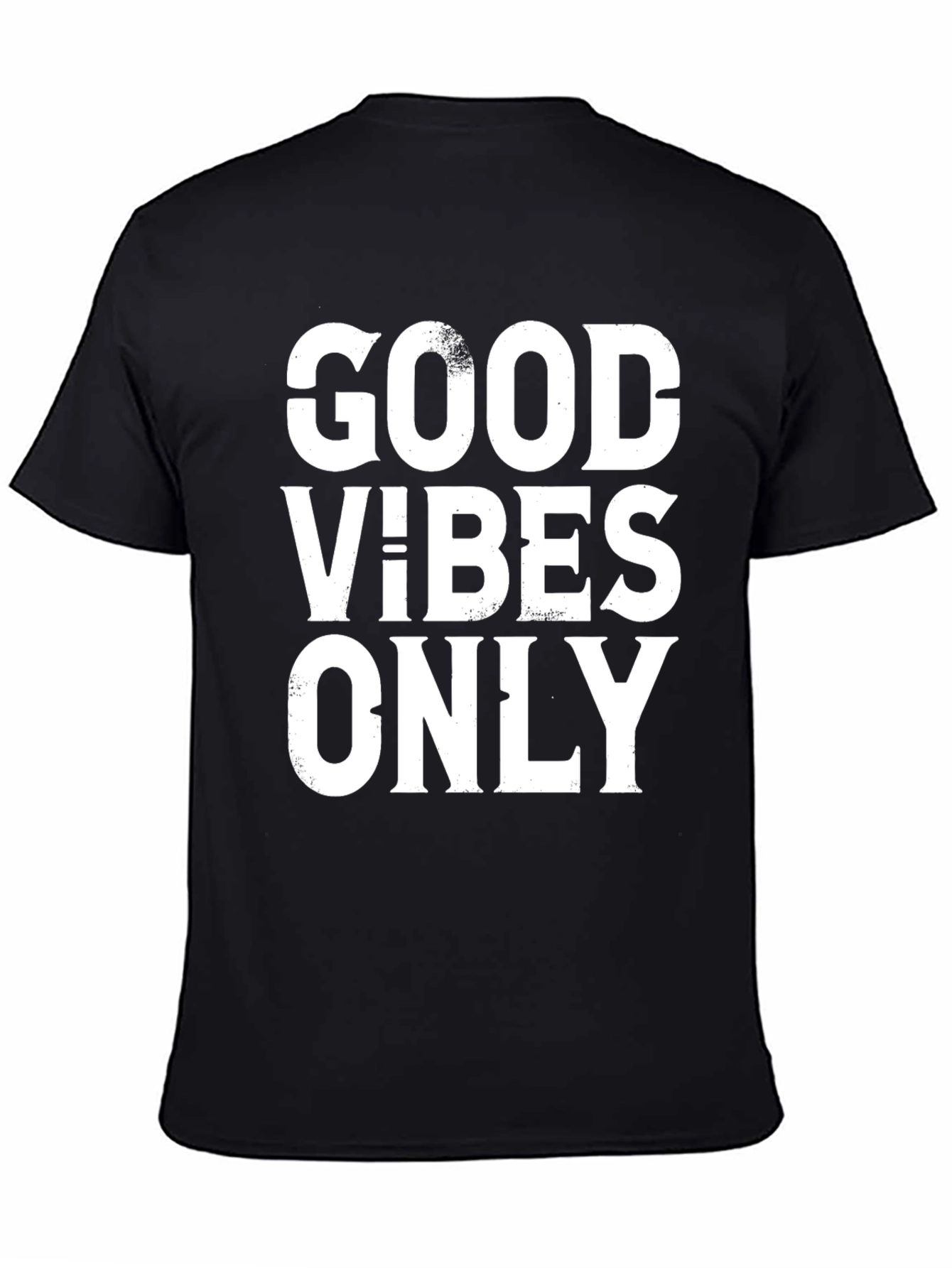 Good Vibes Only Black Graphic T-Shirt