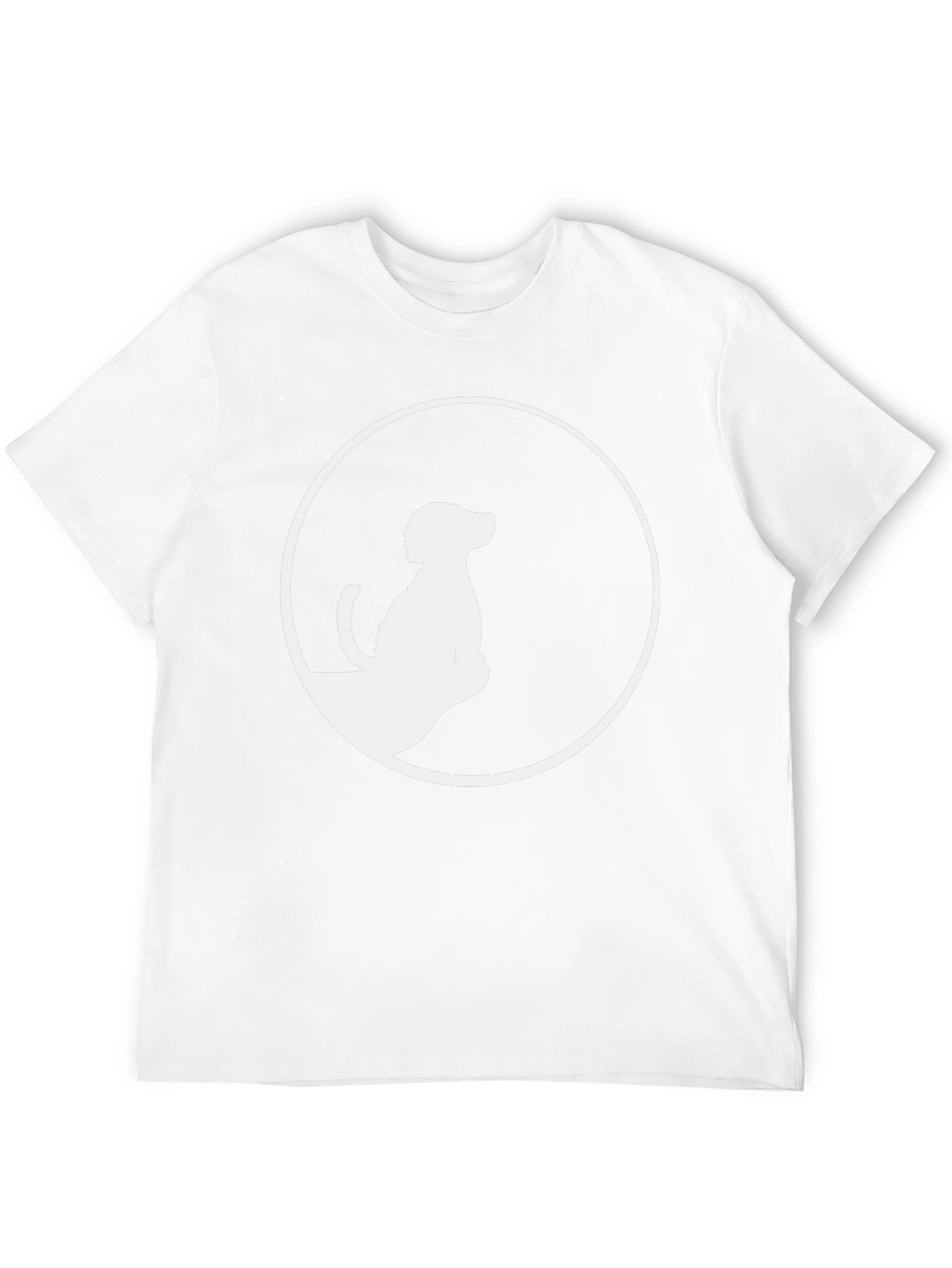 Dog Silhouette Graphic Tee - Stylish Black T-Shirt