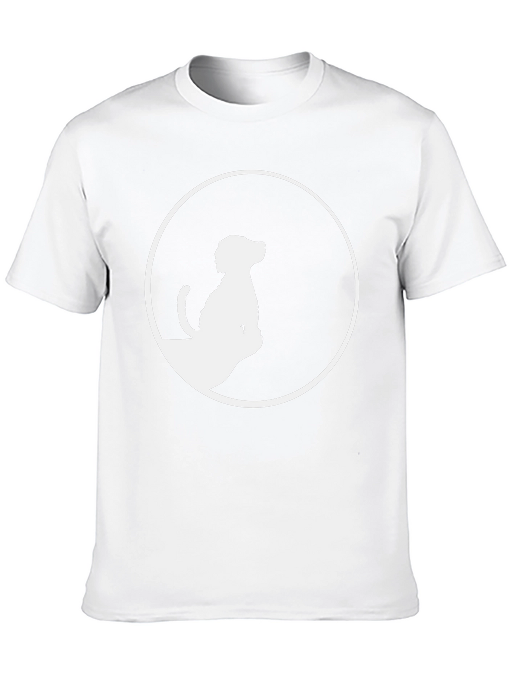 Dog Silhouette Graphic Tee - Stylish Black T-Shirt