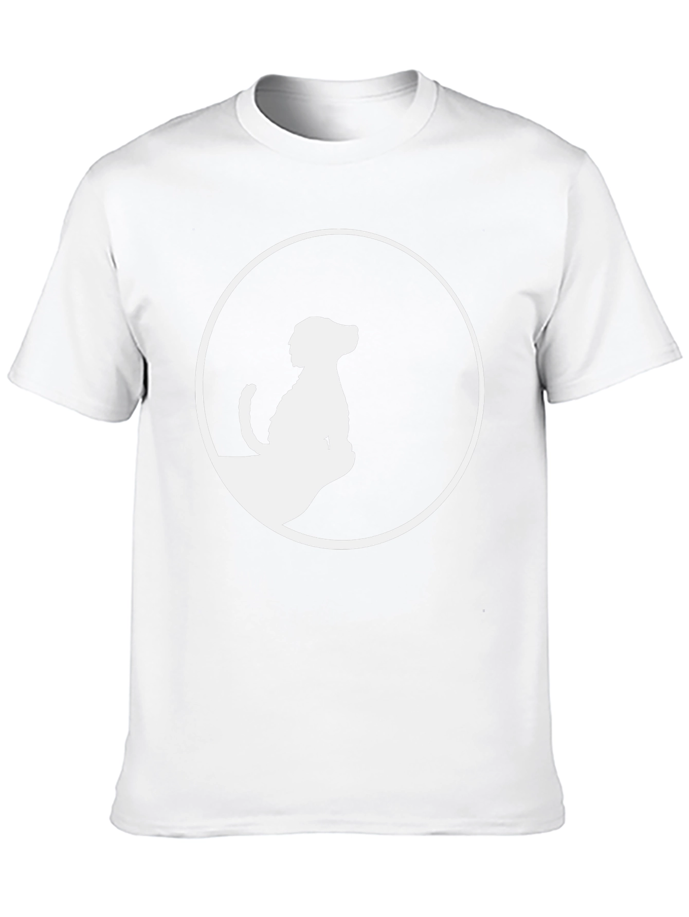 Dog Silhouette Graphic Tee - Stylish Black T-Shirt