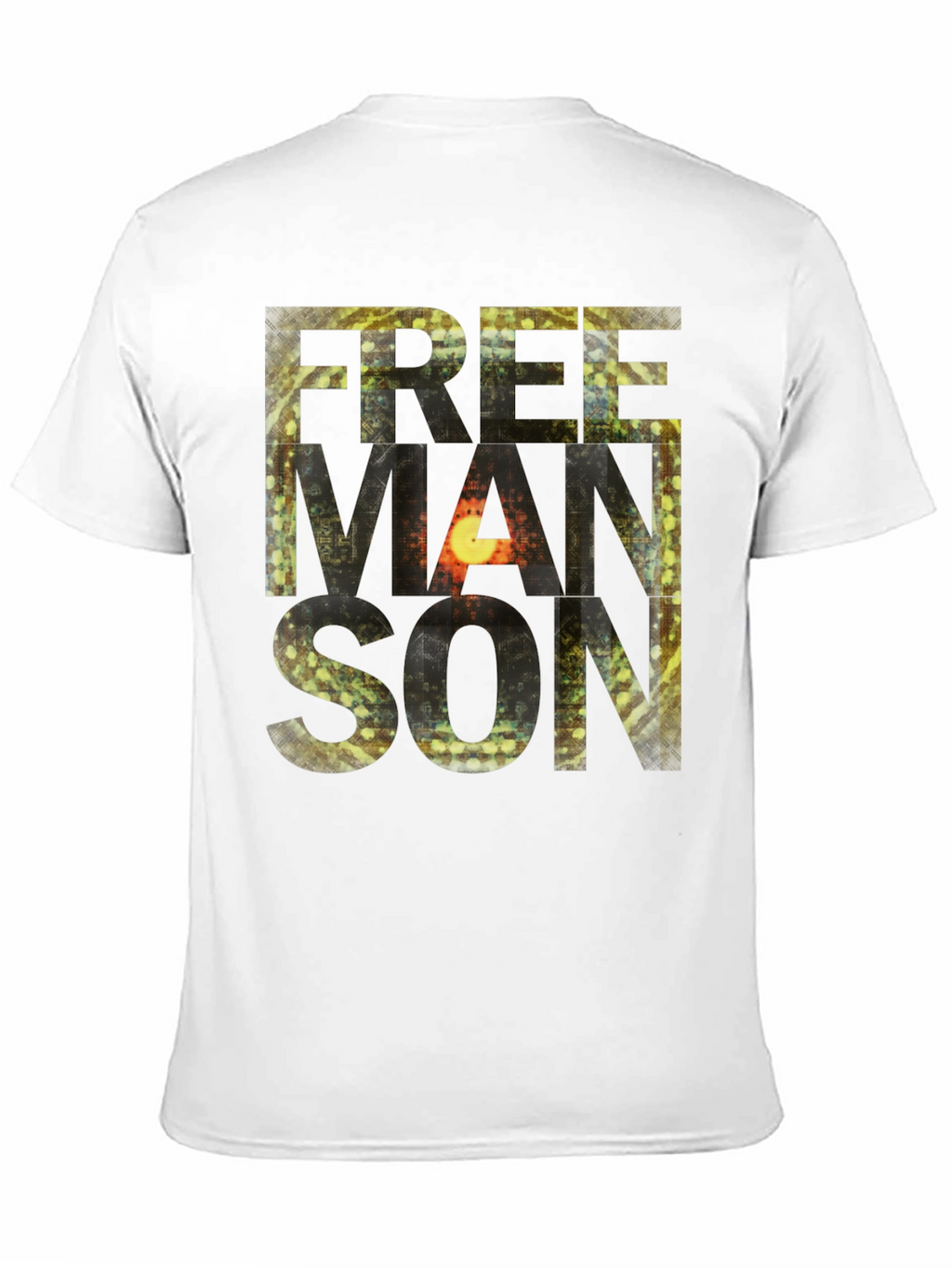 Freemanson Mens Black Graphic T-Shirt