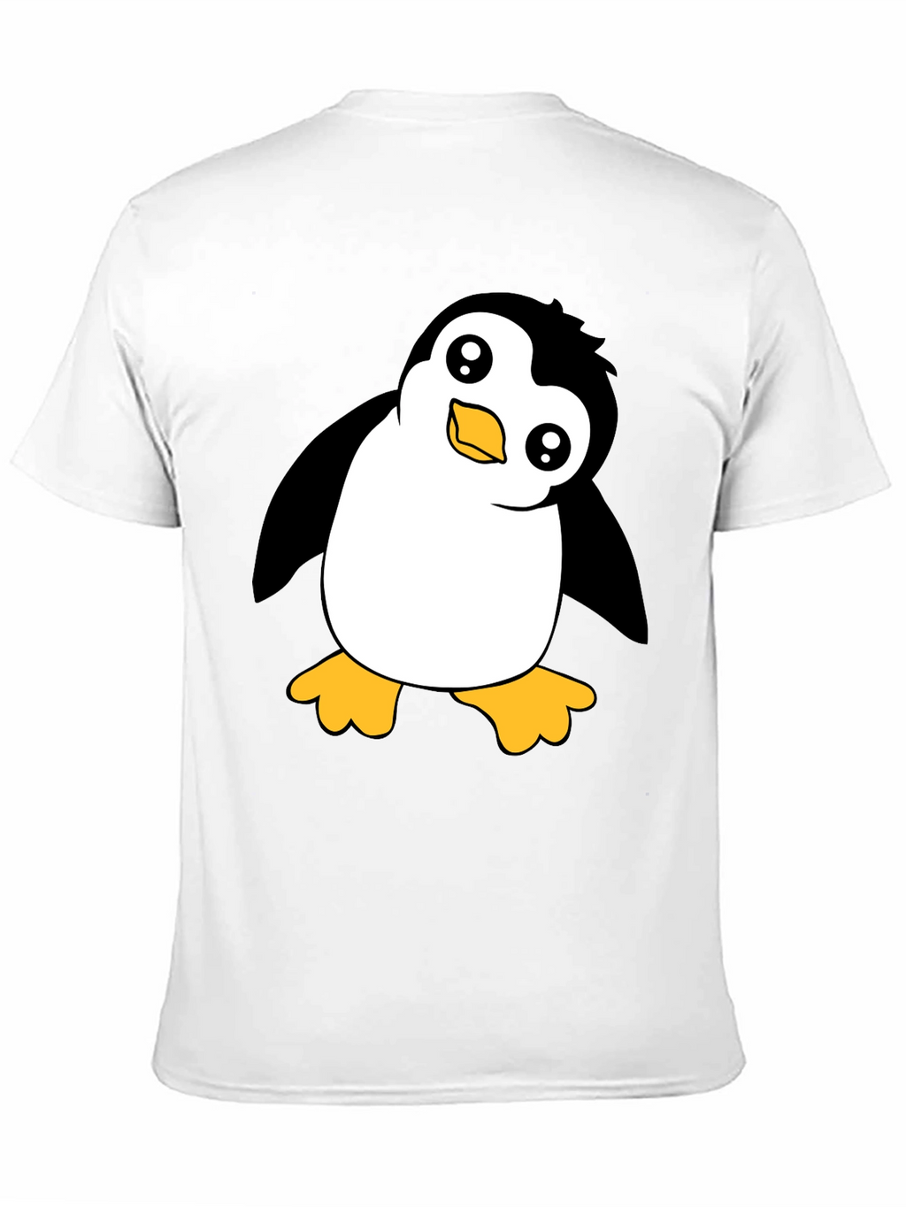 Cute Penguin Graphic Black T-Shirt