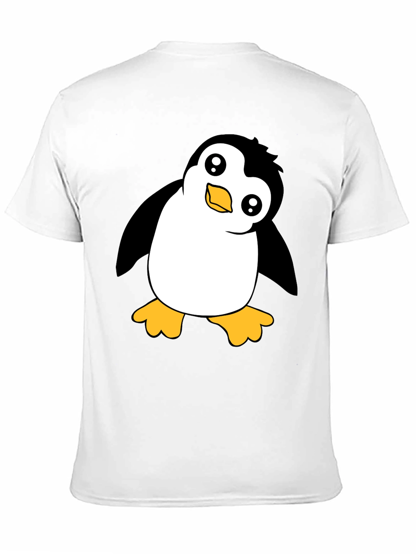 Cute Penguin Graphic Black T-Shirt