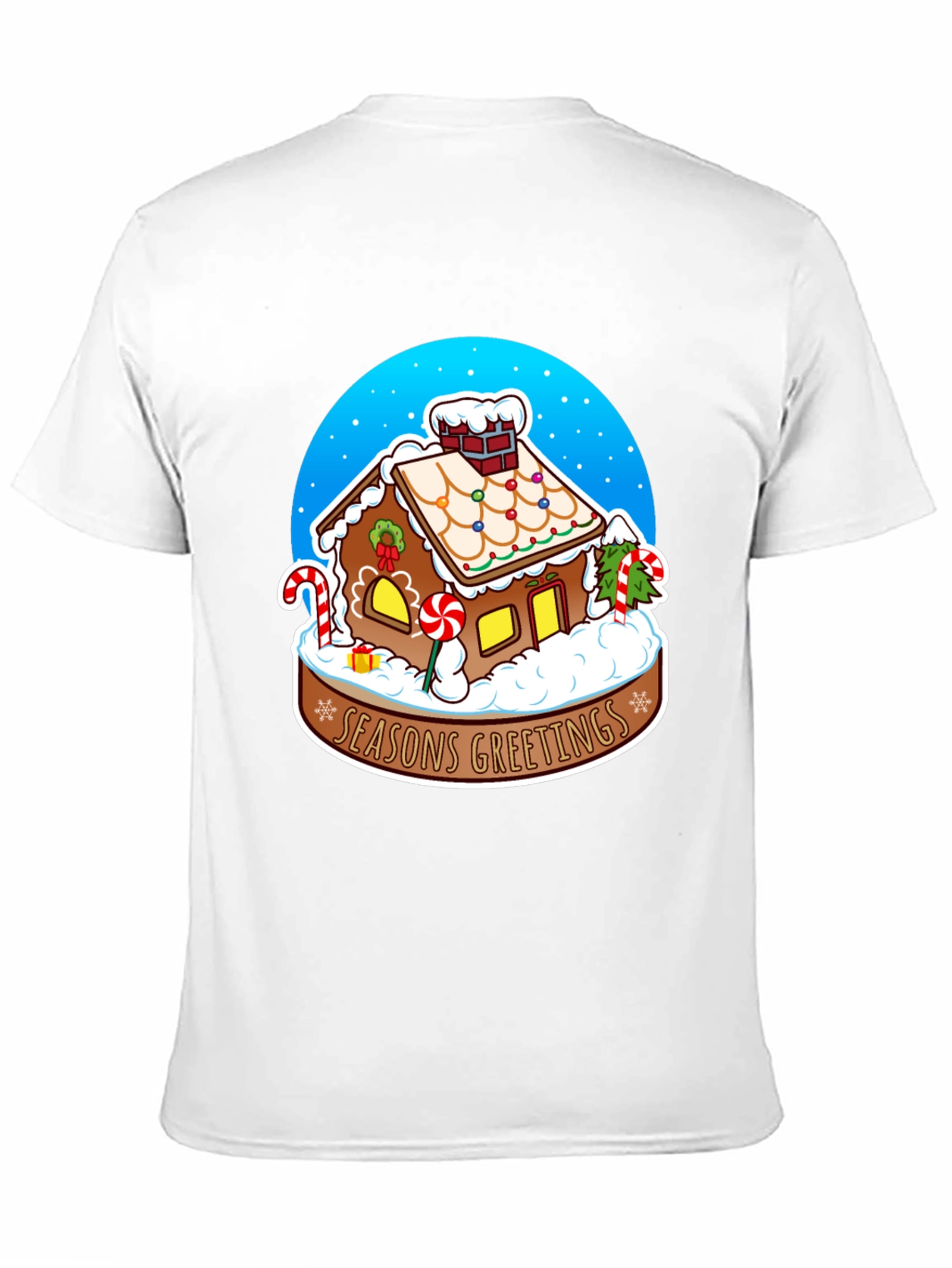 Seasons Greetings Gingerbread House Graphic Tee