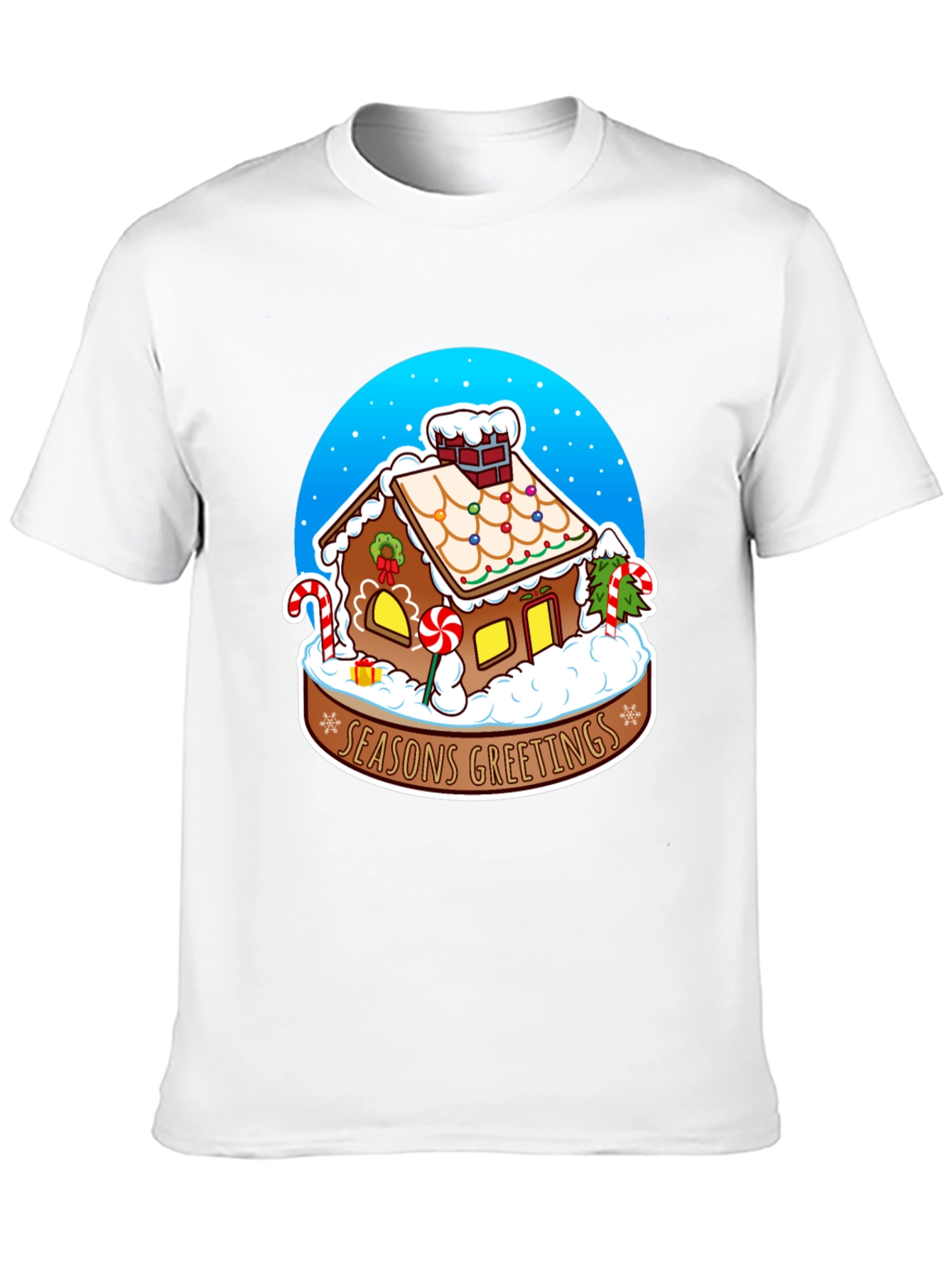 Seasons Greetings Gingerbread House Graphic Tee