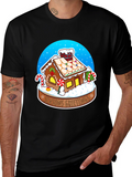 Seasons Greetings Gingerbread House Graphic Tee