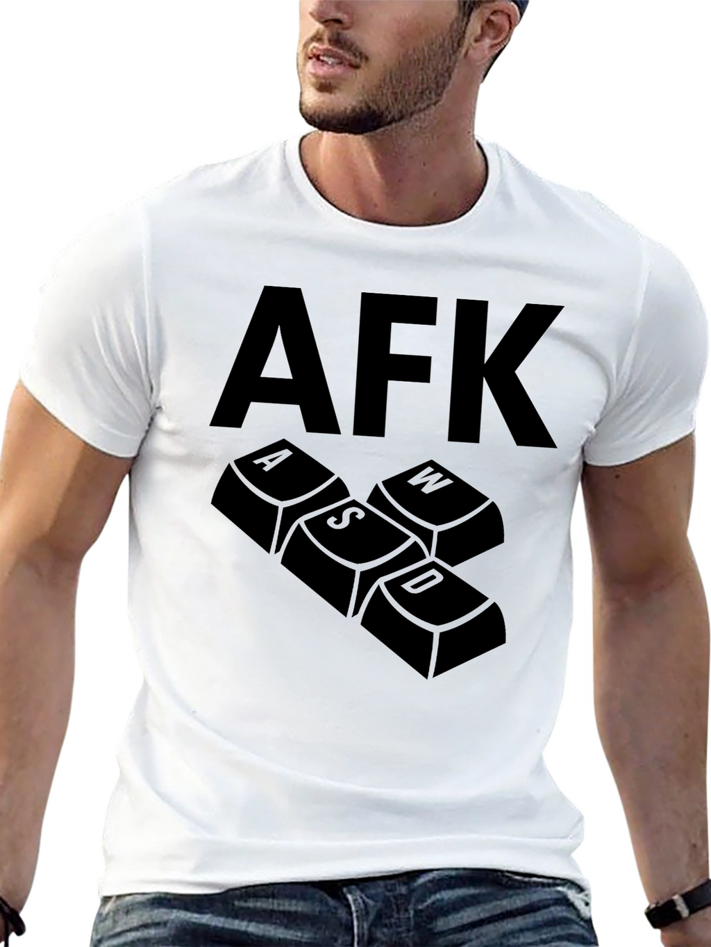 AFK Gaming T-Shirt - Keyboard Keys Design