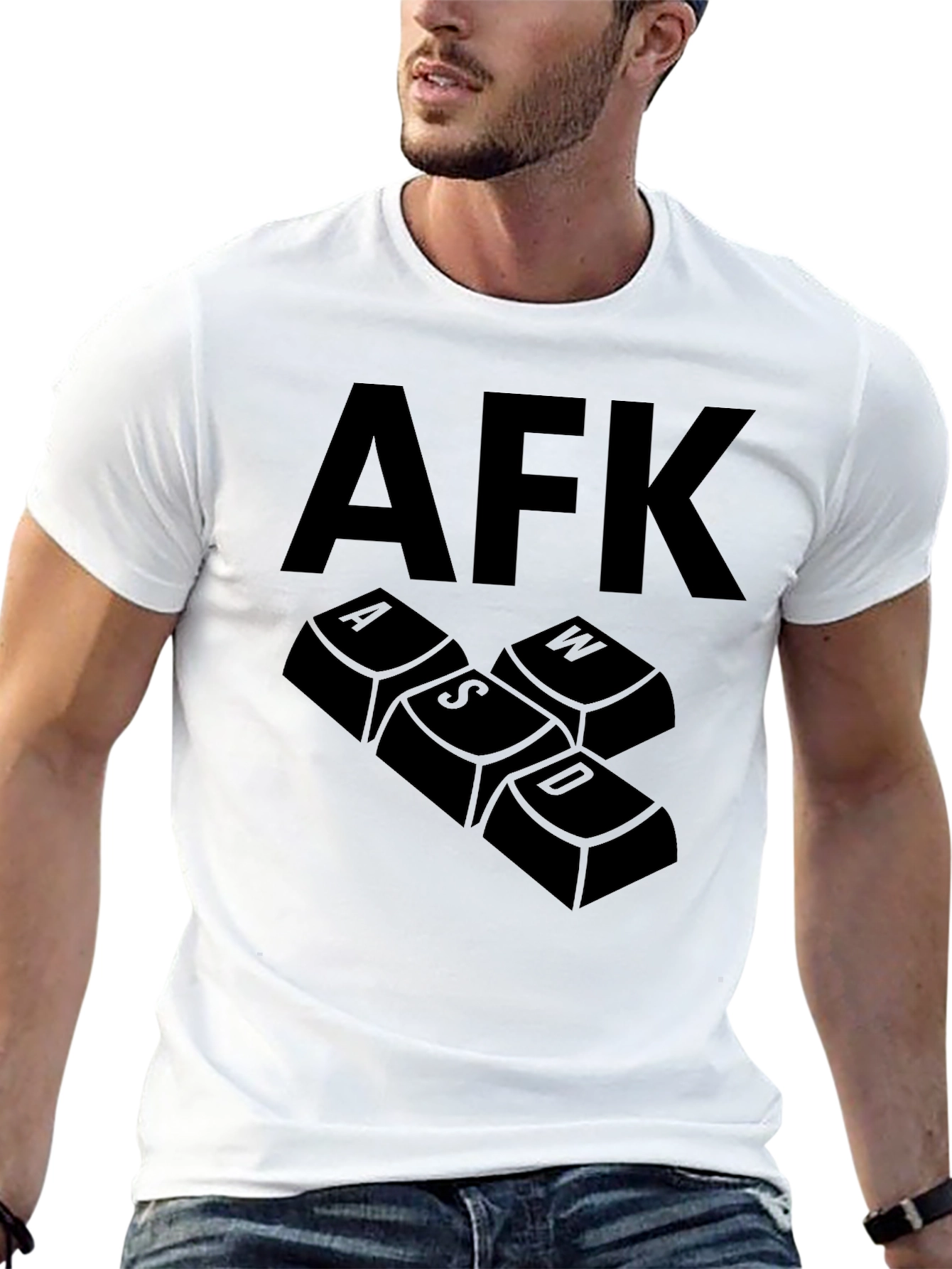 AFK Gaming T-Shirt - Keyboard Keys Design