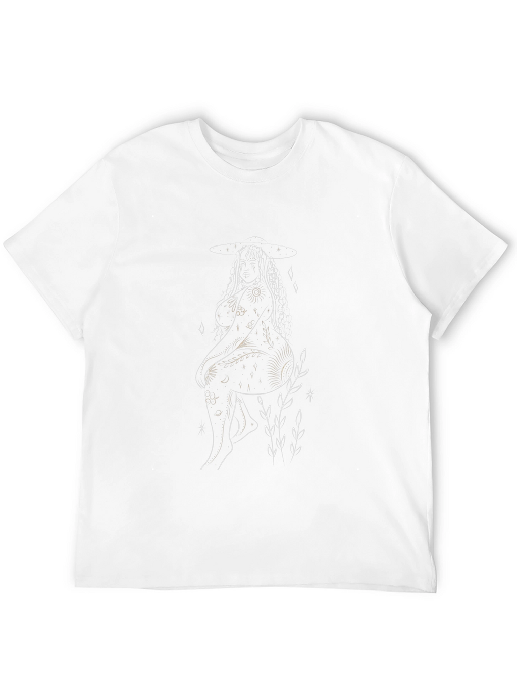 Line Art Graphic Black T-Shirt