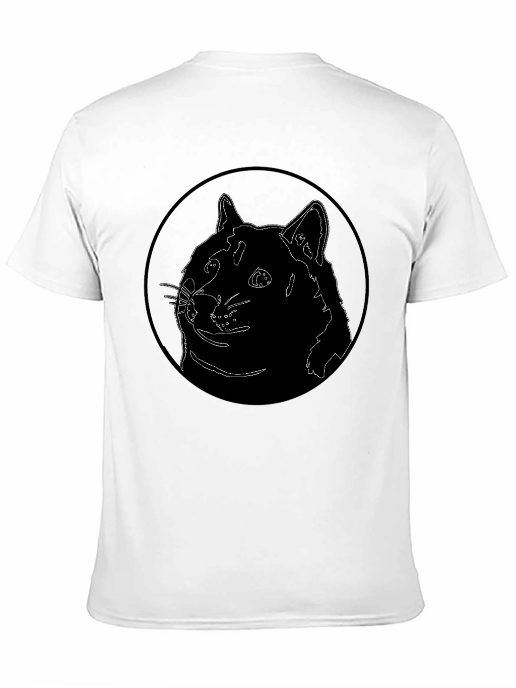 Doge Outline Black T-Shirt