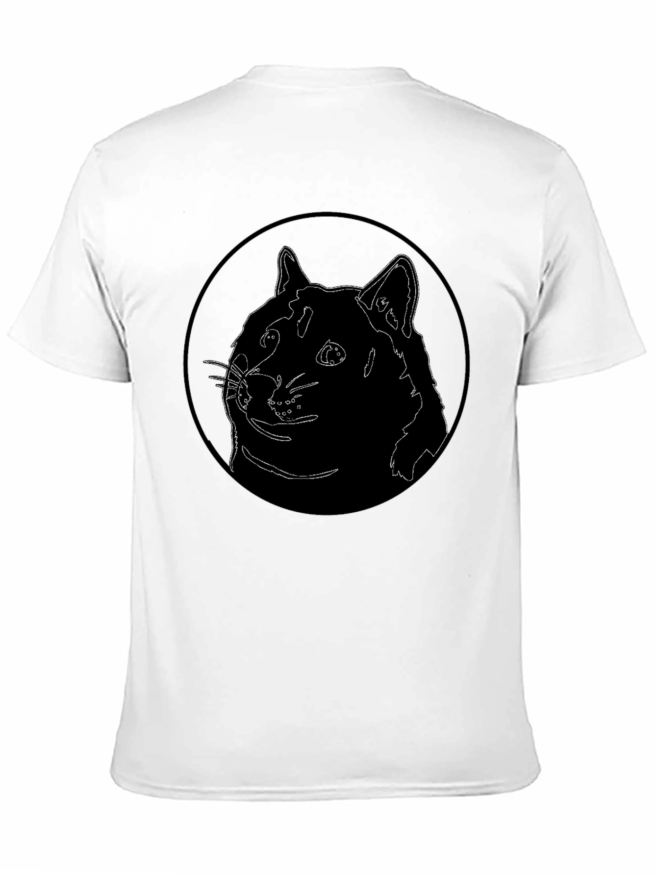 Doge Outline Black T-Shirt