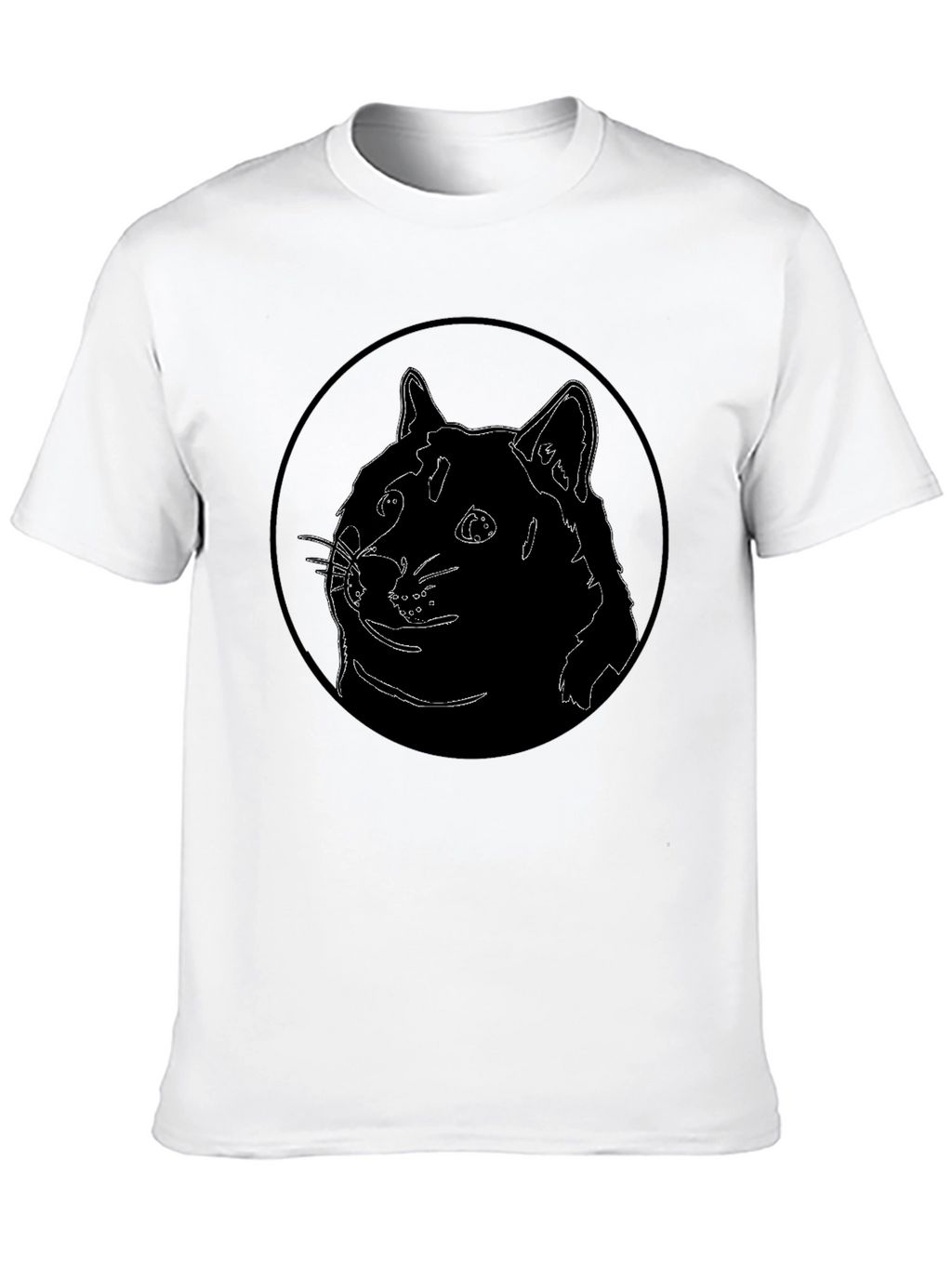 Doge Outline Black T-Shirt