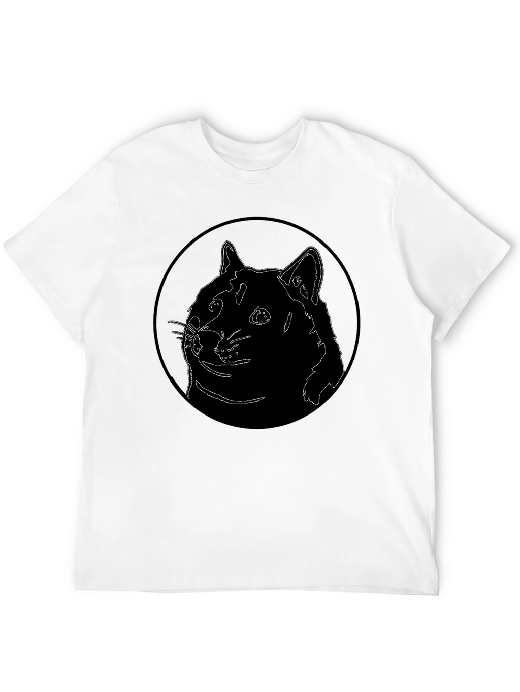 Doge Outline Black T-Shirt