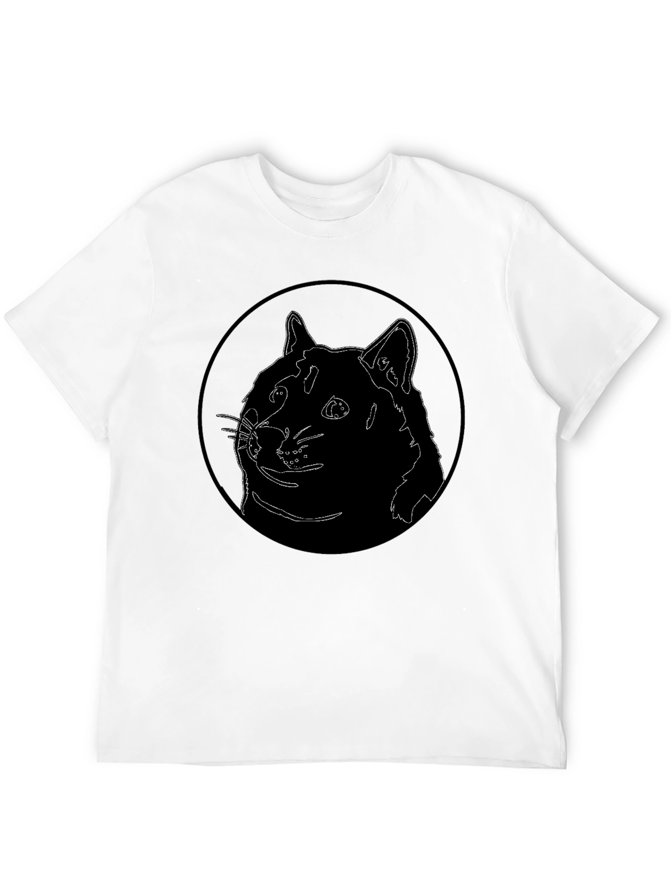 Doge Outline Black T-Shirt
