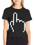Pixel Finger T-Shirt - Retro Style Funny Graphic Tee