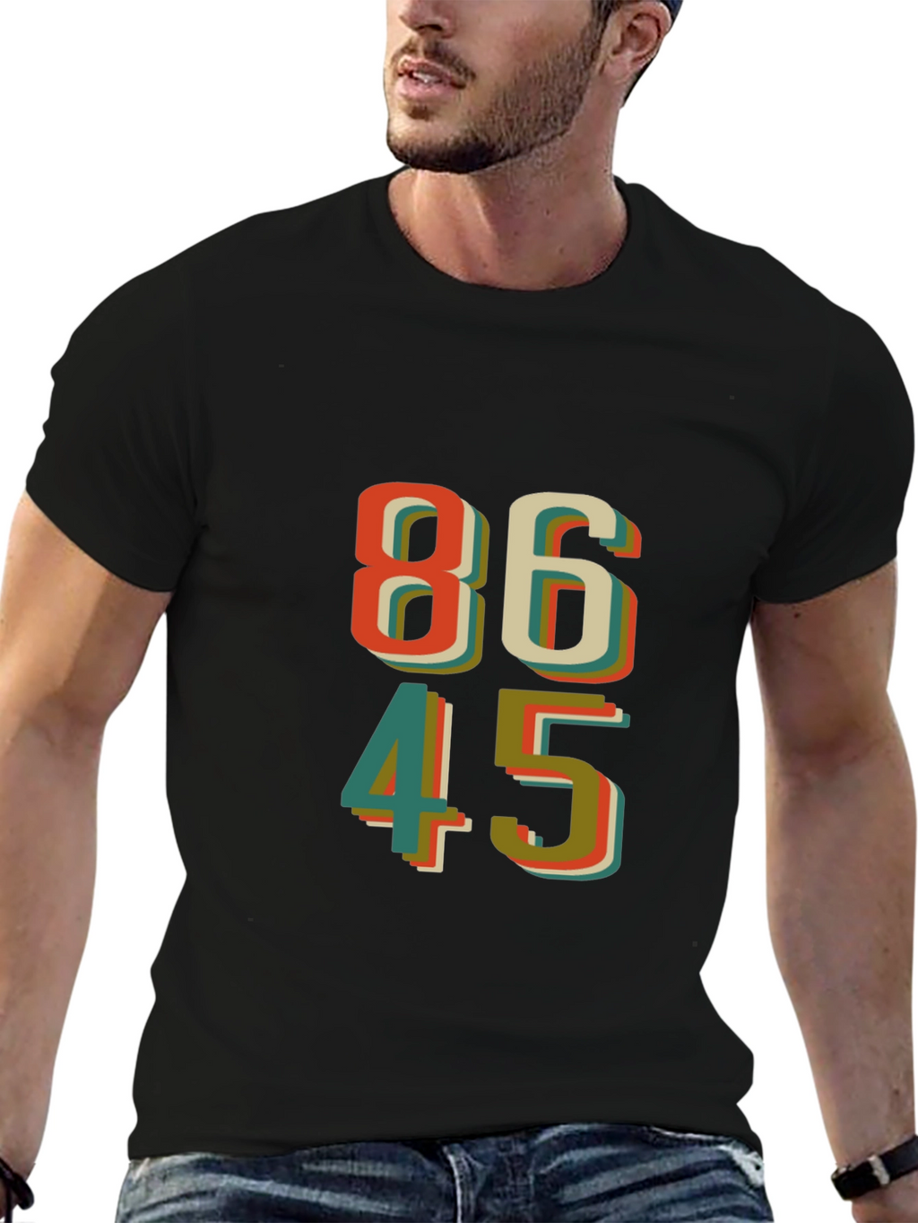 86 45 Graphic T-Shirt - Retro Design