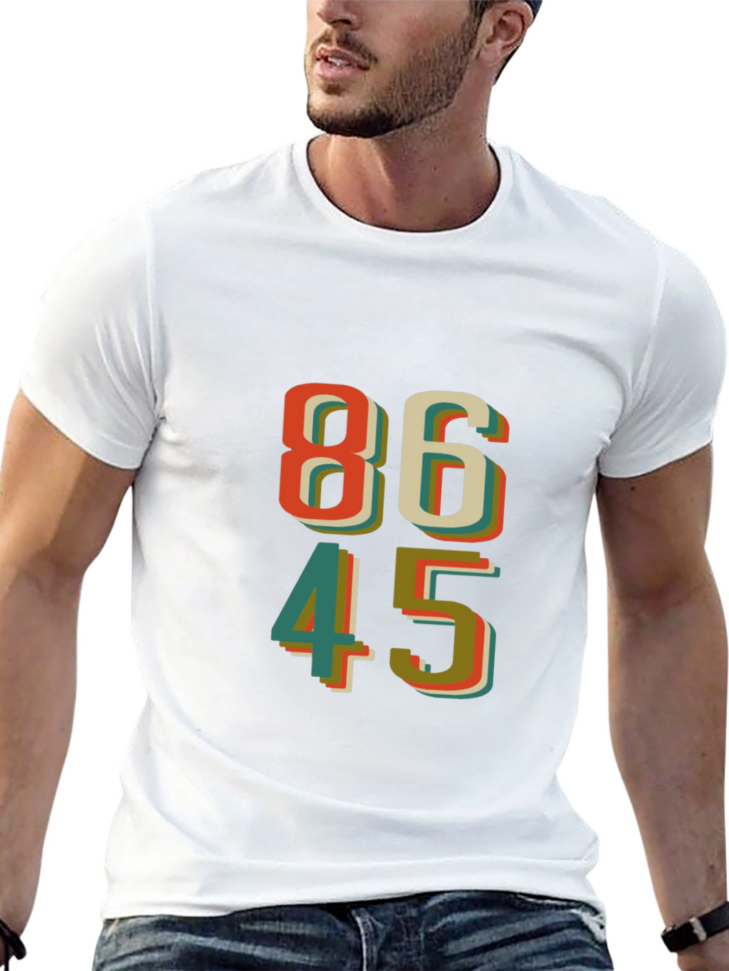 86 45 Graphic T-Shirt - Retro Design