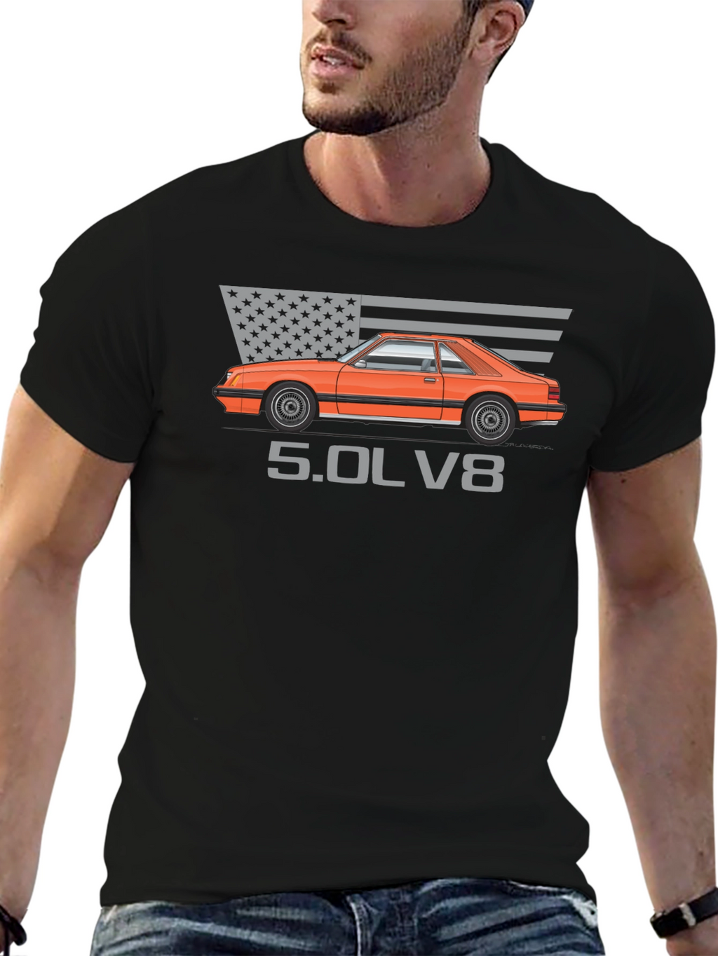 Fox Body Mustang 5.0 T-Shirt - American Muscle Tee