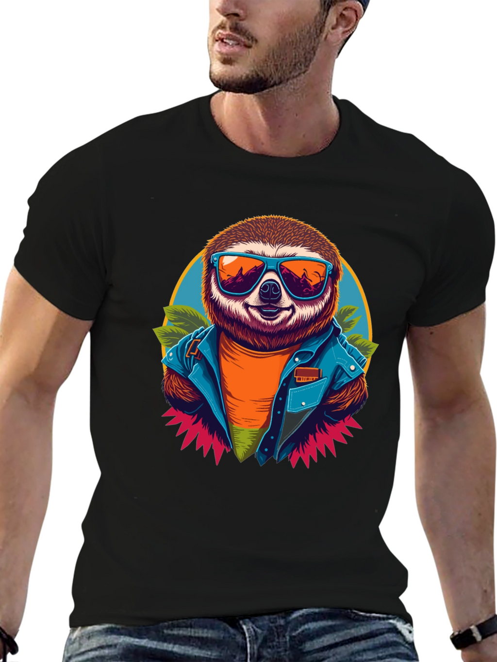 Cool Sloth Graphic Tee - Trendy Animal Shirt