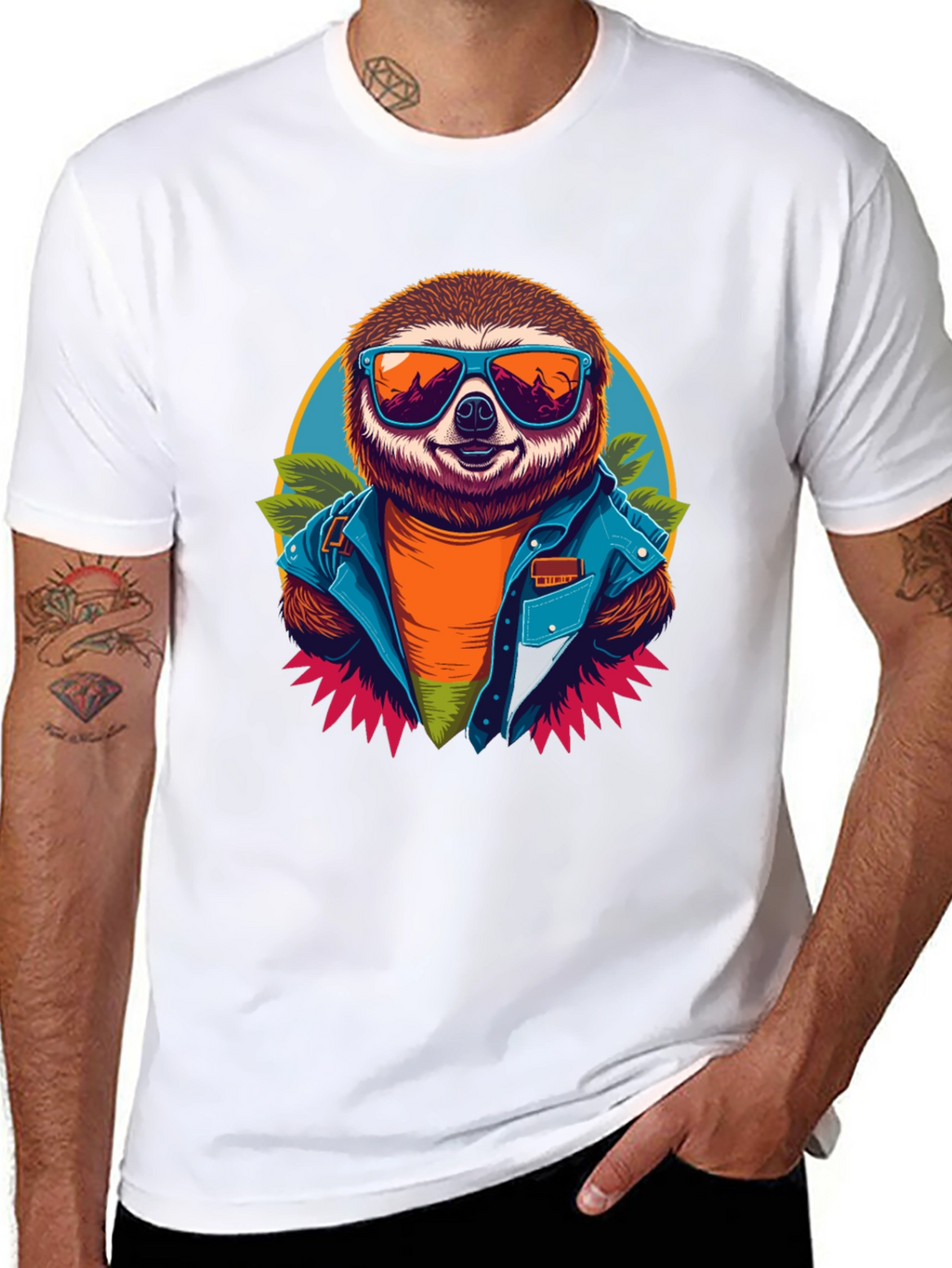 Cool Sloth Graphic Tee - Trendy Animal Shirt